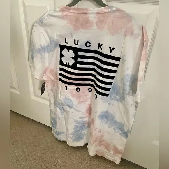 NWT Lucky Brand Flag Tie-Dye Men’s Tee - Picture 7 of 8